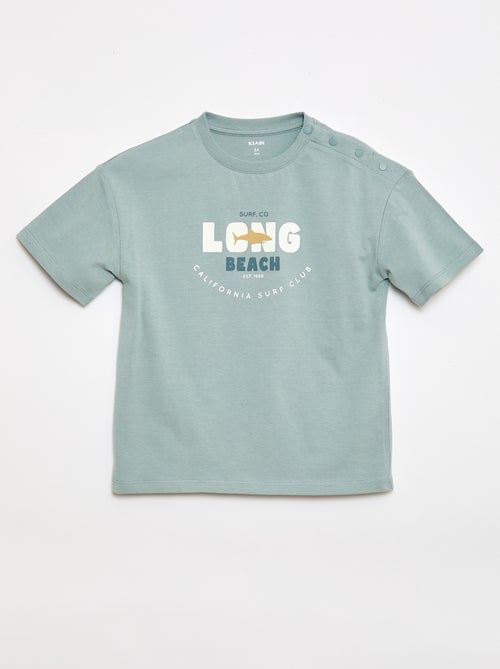 T-shirt estampada de manga curta - Coleção fácil de vestir - Kiabi T-shirt estampada de manga curta - Coleção fácil de vestir - Kiabi