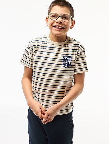 T-shirt estampada de manga curta - Coleção fácil de vestir