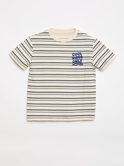 T-shirt estampada de manga curta - Coleção fácil de vestir - Kiabi T-shirt estampada de manga curta - Coleção fácil de vestir - Kiabi