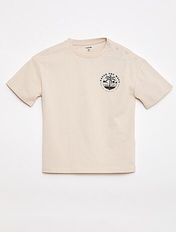 T-shirt estampada de manga curta - Coleção fácil de vestir