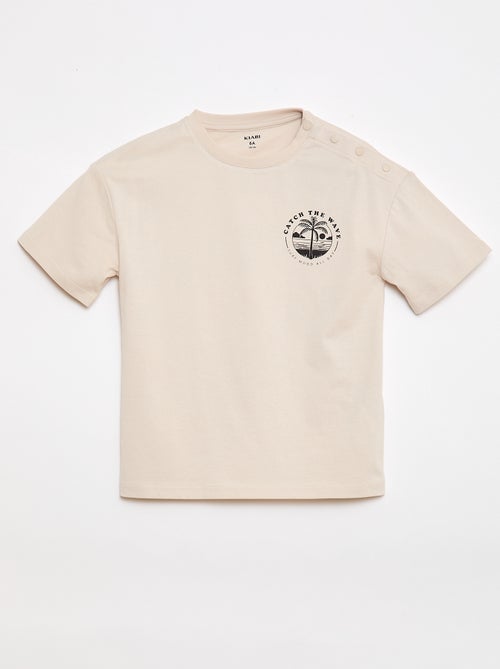 T-shirt estampada de manga curta - Coleção fácil de vestir - Kiabi T-shirt estampada de manga curta - Coleção fácil de vestir - Kiabi