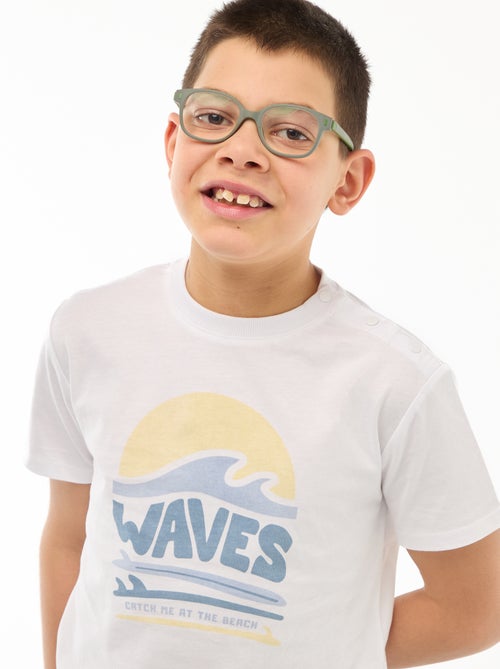 T-shirt estampada de manga curta - Coleção fácil de vestir - Kiabi T-shirt estampada de manga curta - Coleção fácil de vestir - Kiabi