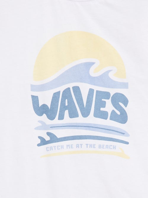 T-shirt estampada de manga curta - Coleção fácil de vestir - Kiabi T-shirt estampada de manga curta - Coleção fácil de vestir - Kiabi