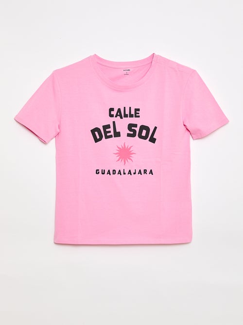 T-shirt estampada de manga curta - coleção fácil de vestir - Kiabi