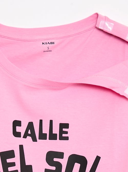 T-shirt estampada de manga curta - coleção fácil de vestir - Kiabi