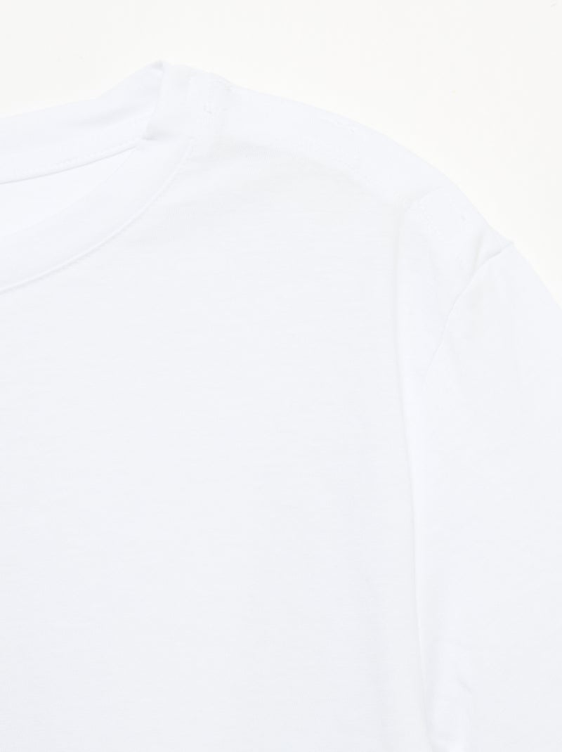 T-shirt estampada de manga curta - Fácil de vestir Branco - Kiabi