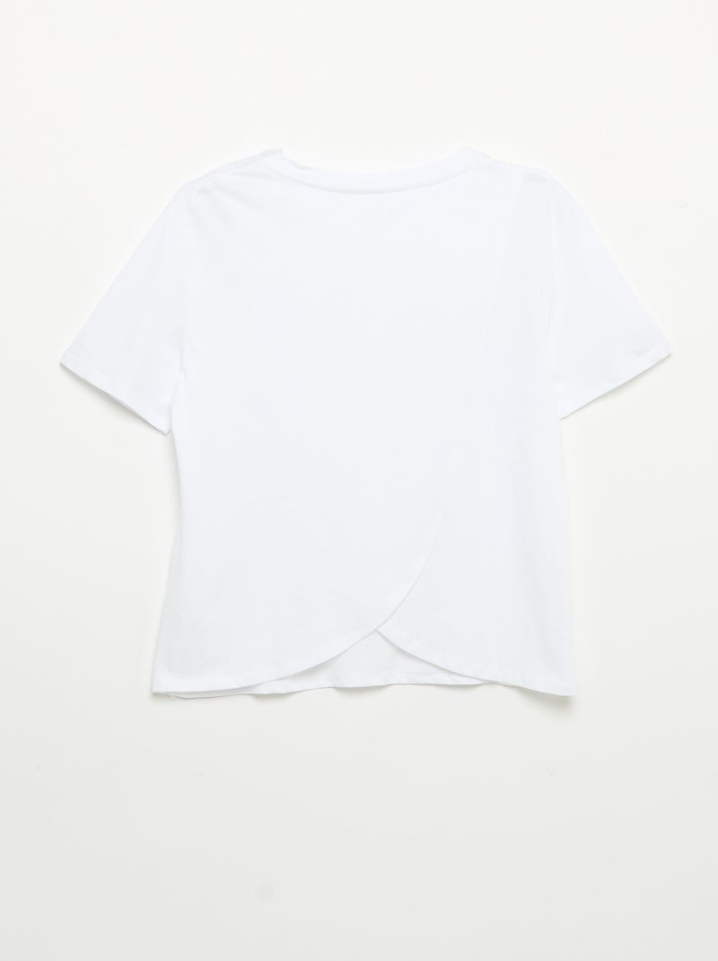 T-shirt estampada de manga curta - Fácil de vestir Branco - Kiabi