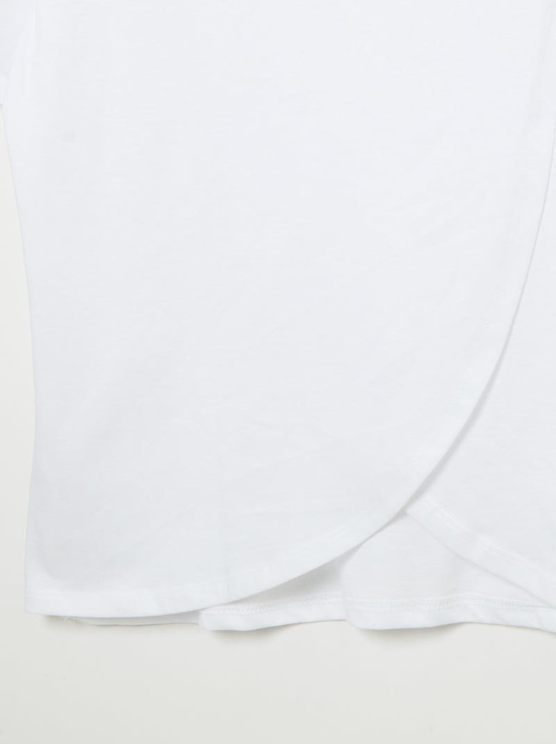 T-shirt estampada de manga curta - Fácil de vestir Branco - Kiabi