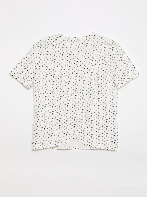 T-shirt estampada de manga curta - Fácil de vestir - Kiabi