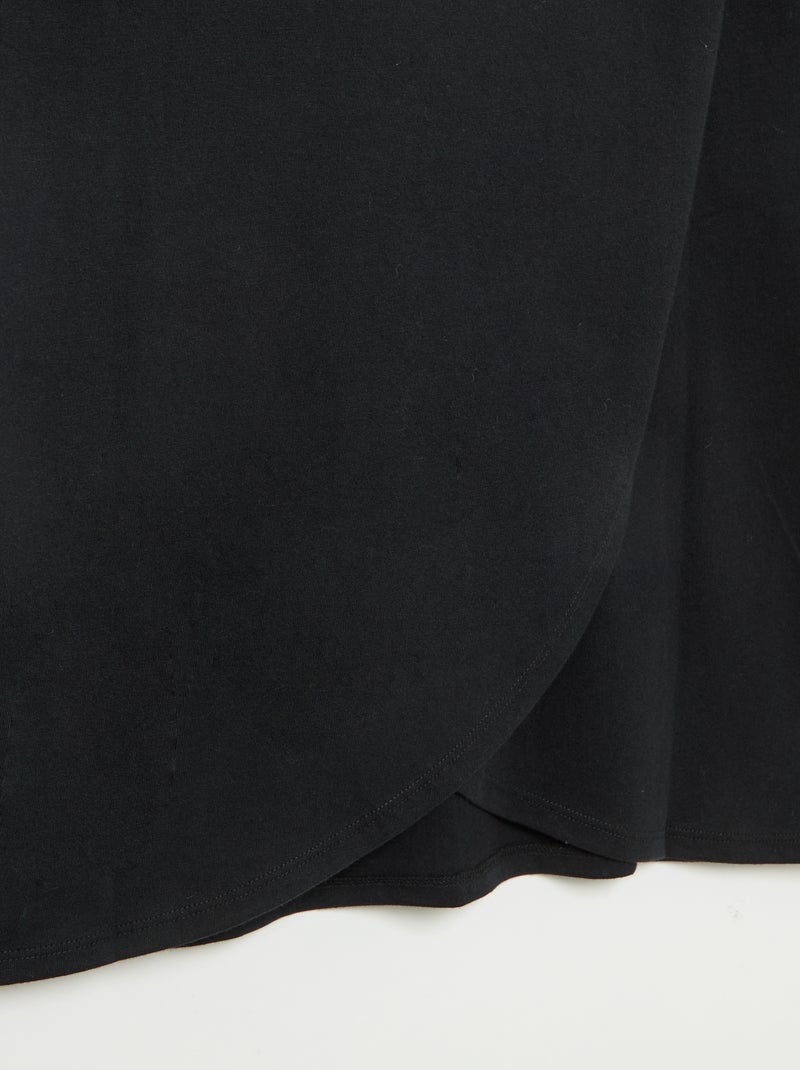 T-shirt estampada de manga curta - Fácil de vestir Preto - Kiabi