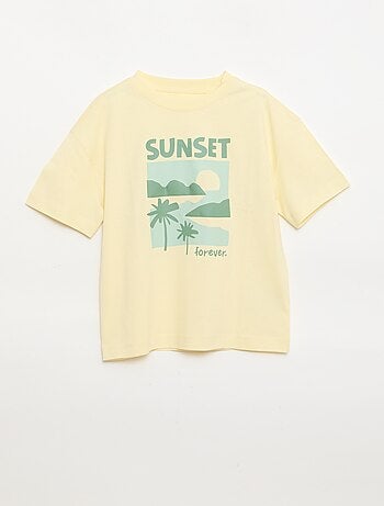 T-shirt estampada de manga curta
