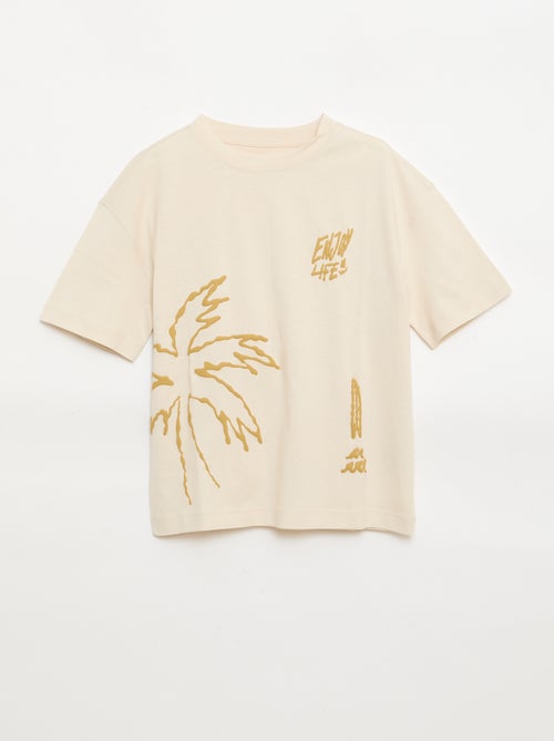 T-shirt estampada de manga curta - Kiabi