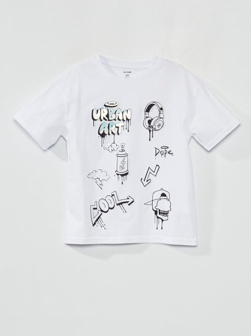T-shirt estampada de manga curta - Kiabi