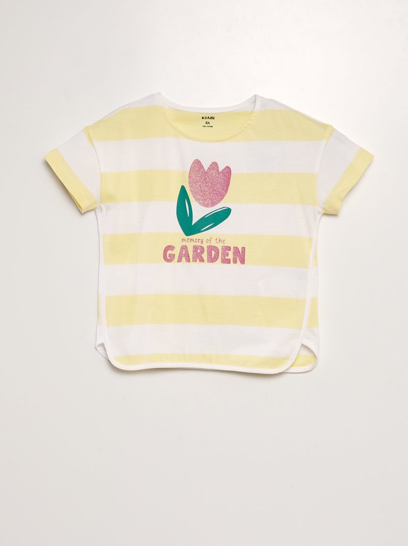 T-shirt estampada de manga curta BRANCO - Kiabi
