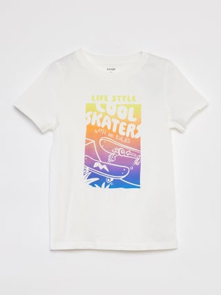 T-shirt estampada de manga curta