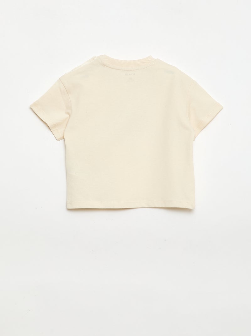 T-shirt estampada de manga curta Branco - Kiabi