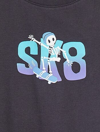 T-shirt estampada de manga curta