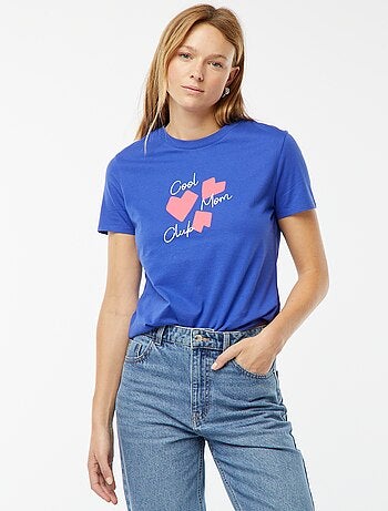 T-shirt estampada de manga curta 'Dia da Mãe'