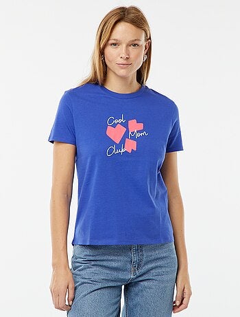 T-shirt estampada de manga curta 'Dia da Mãe'