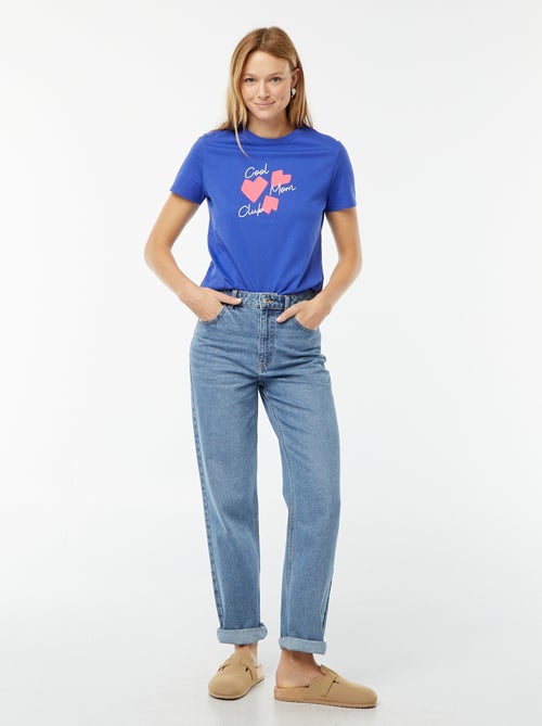 T-shirt estampada de manga curta 'Dia da Mãe' - Kiabi T-shirt estampada de manga curta 'Dia da Mãe' - Kiabi