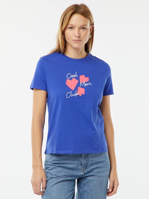 T-shirt estampada de manga curta 'Dia da Mãe' - Kiabi T-shirt estampada de manga curta 'Dia da Mãe' - Kiabi