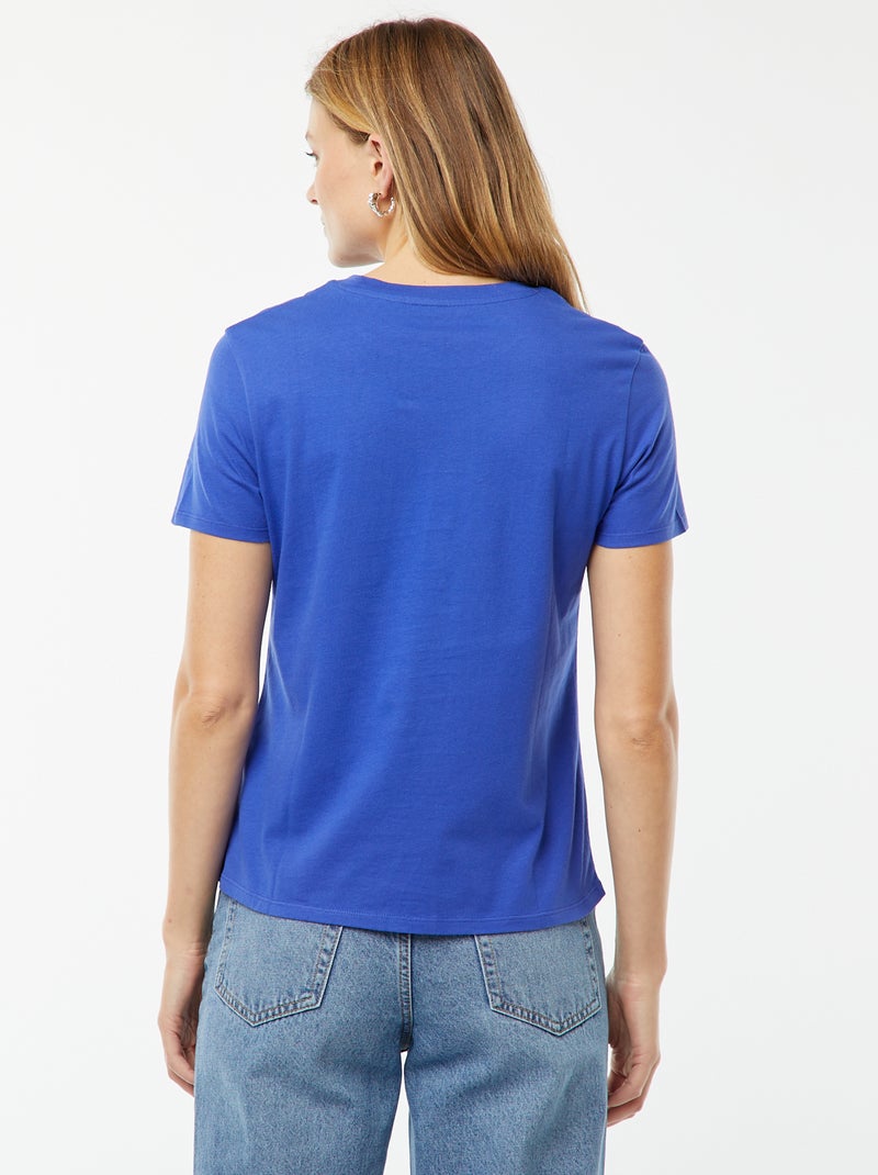 T-shirt estampada de manga curta 'Dia da Mãe' AZUL - Kiabi