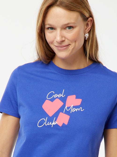 T-shirt estampada de manga curta 'Dia da Mãe' - Kiabi T-shirt estampada de manga curta 'Dia da Mãe' - Kiabi