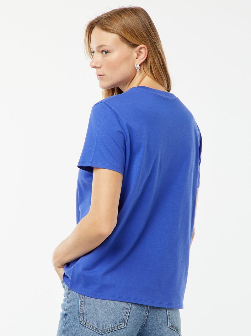 T-shirt estampada de manga curta 'Dia da Mãe' AZUL - Kiabi