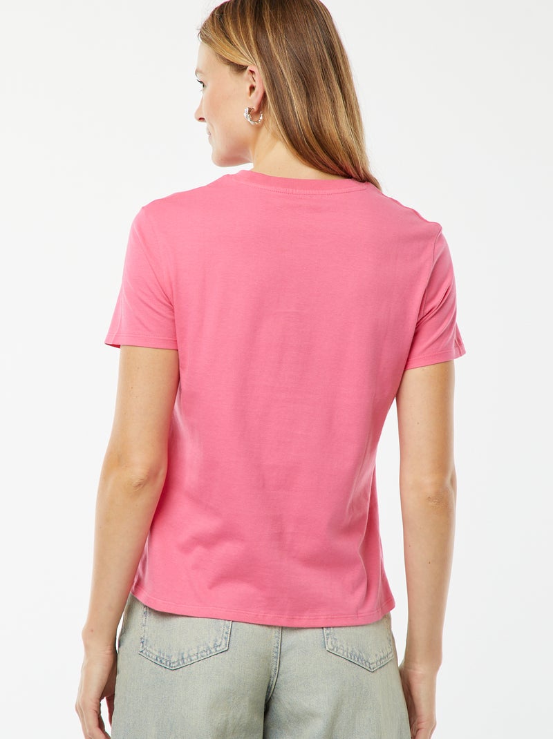 T-shirt estampada de manga curta 'Dia da Mãe' ROSA - Kiabi