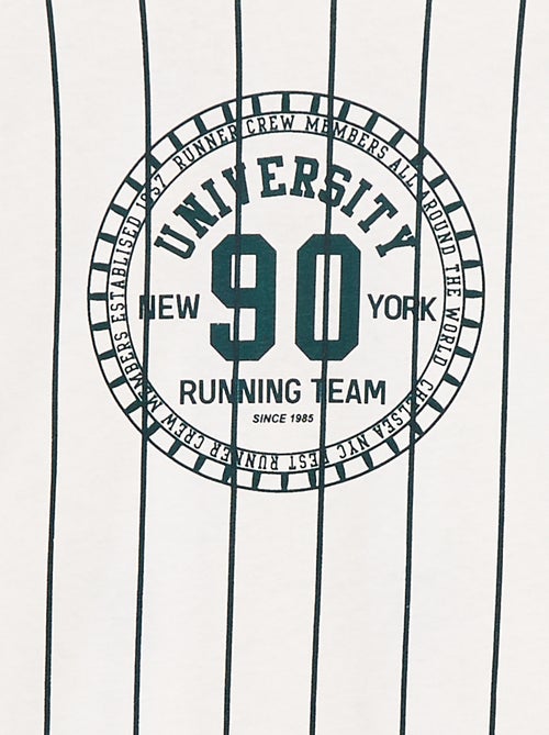 T-shirt estampada de manga curta estilo universidade americana - Kiabi