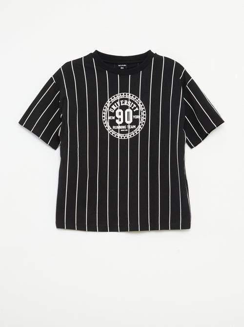 T-shirt estampada de manga curta estilo universidade americana - Kiabi
