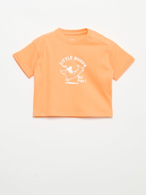 T-shirt estampada de manga curta - Kiabi