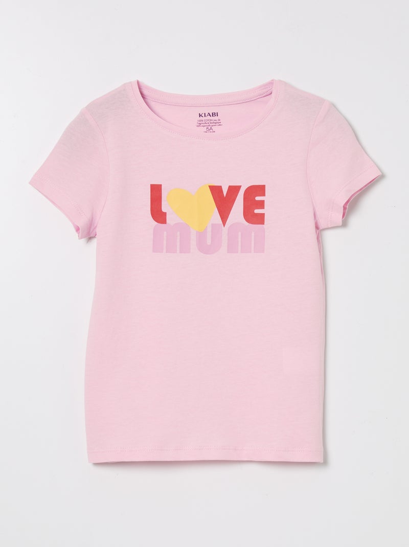 T-shirt estampada de manga curta ROSA - Kiabi
