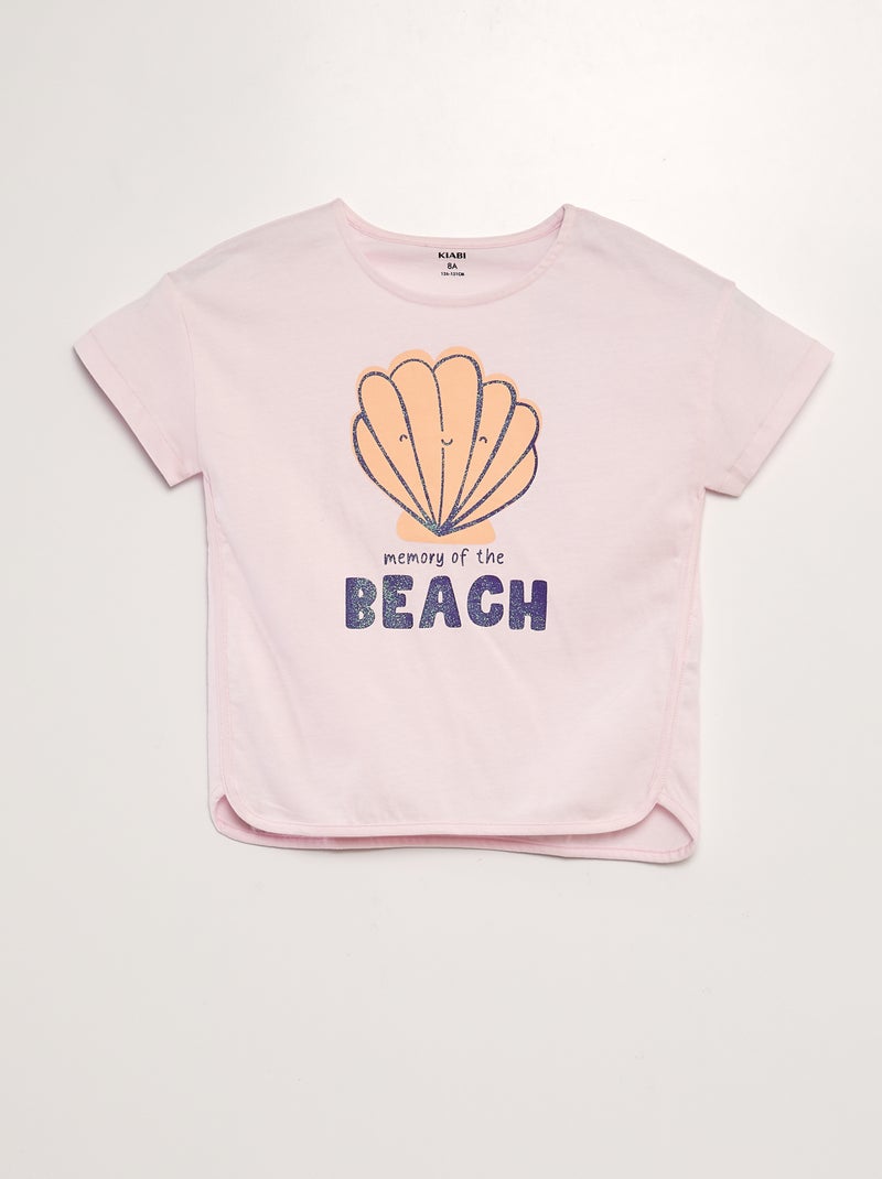 T-shirt estampada de manga curta ROSA - Kiabi