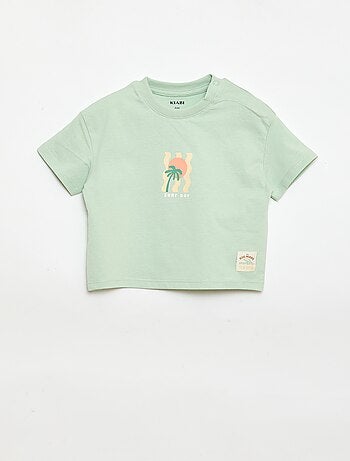 T-shirt estampada de manga curta