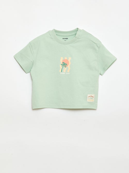 T-shirt estampada de manga curta - Kiabi