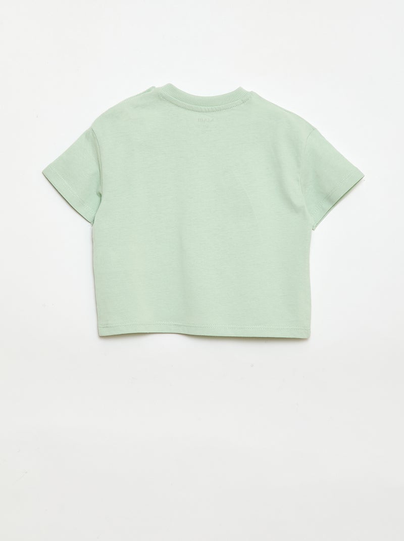 T-shirt estampada de manga curta Verde - Kiabi