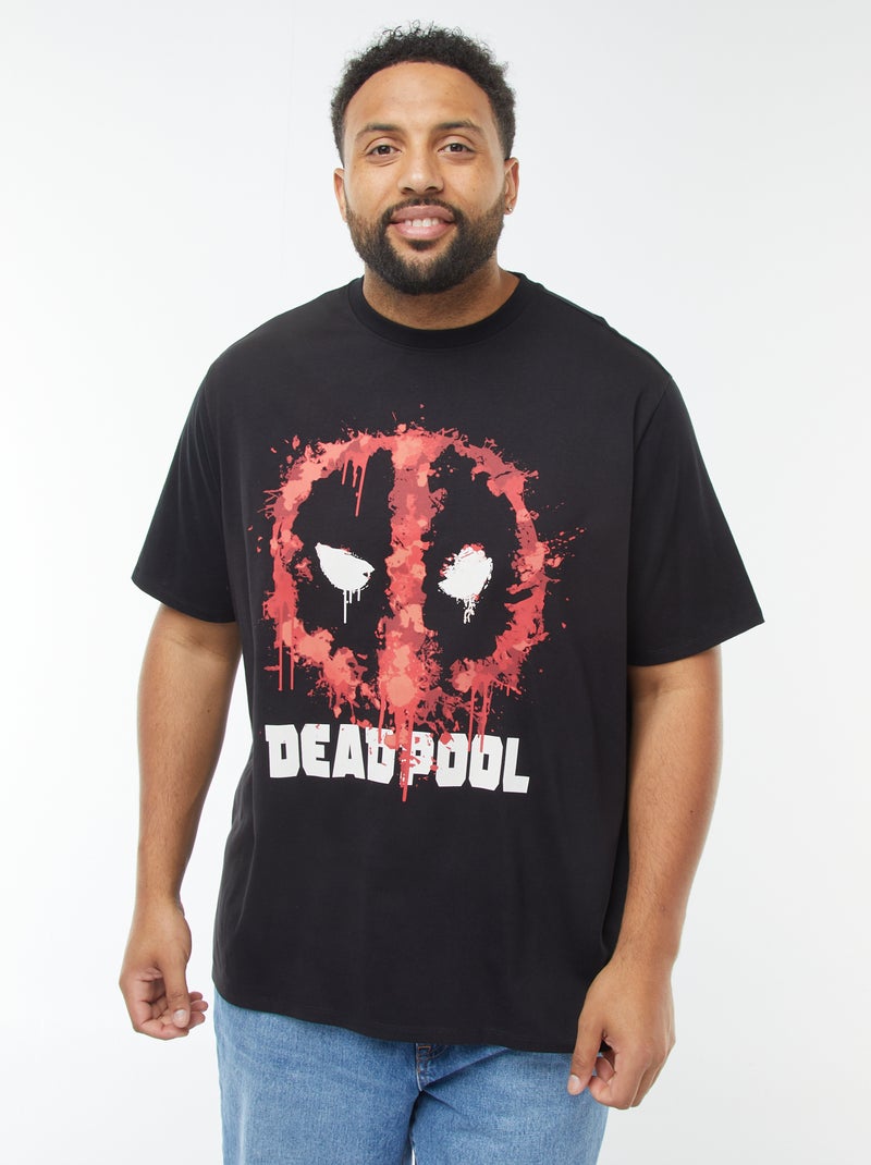T-shirt estampada 'Deadpool' de manga curta Preto - Kiabi