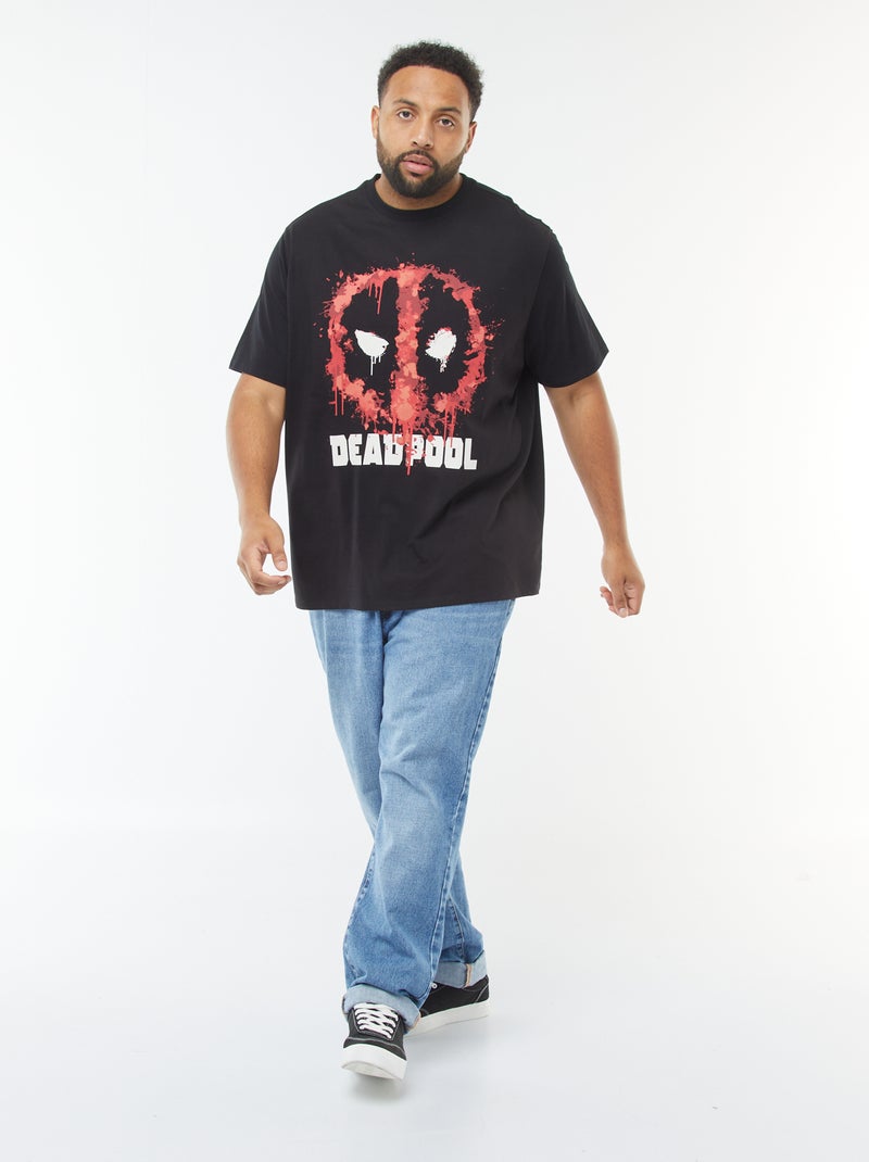 T-shirt estampada 'Deadpool' de manga curta Preto - Kiabi
