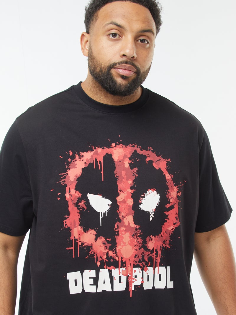 T-shirt estampada 'Deadpool' de manga curta Preto - Kiabi