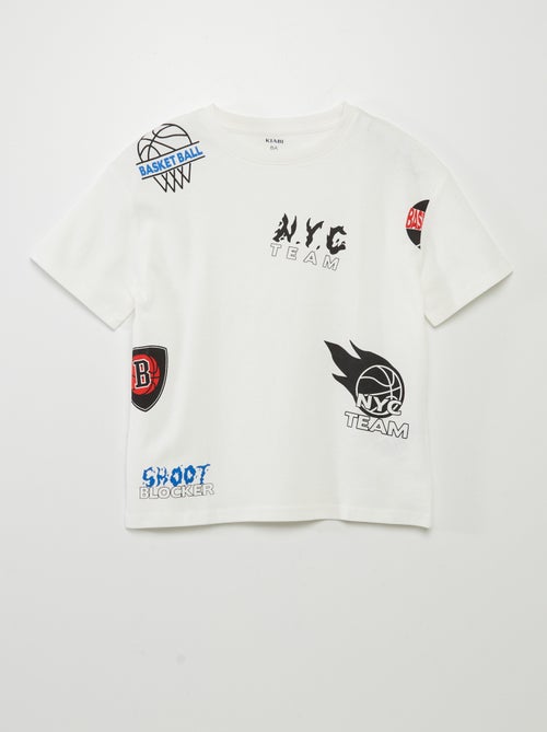 T-shirt estampada em algodão - Kiabi