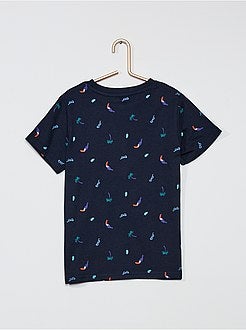 T-shirt estampada em algodão biológico - Kiabi