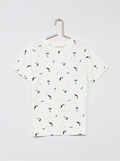T-shirt estampada em algodão biológico - Kiabi