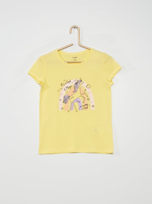 T-shirt estampada em jersey - Kiabi