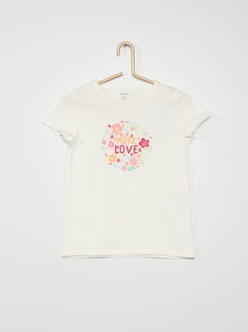 T-shirt estampada em jersey - Kiabi