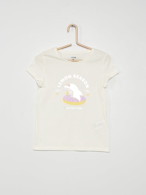 T-shirt estampada em jersey - Kiabi