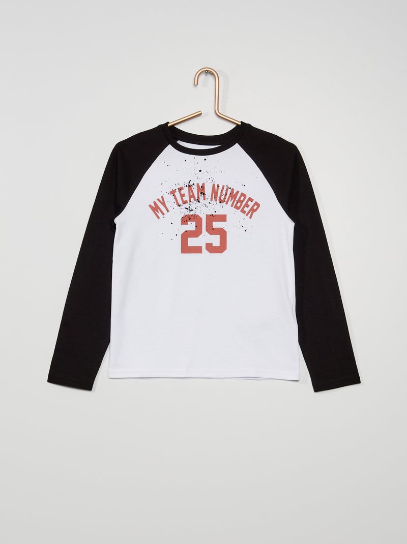 T-shirt estampada em jersey BRANCO - Kiabi