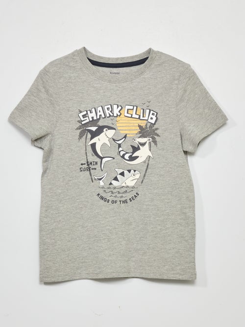 T-shirt estampada em jersey - Kiabi