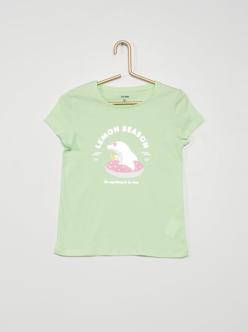 T-shirt estampada em jersey - Kiabi