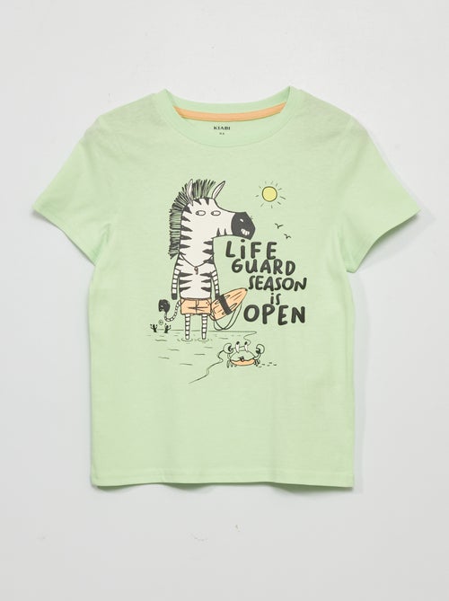 T-shirt estampada em jersey - Kiabi